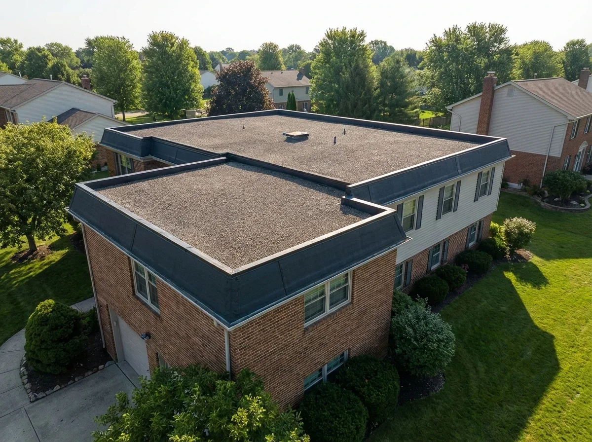 Durable, multi-layered built-up roofing expertly installed for long-lasting protection