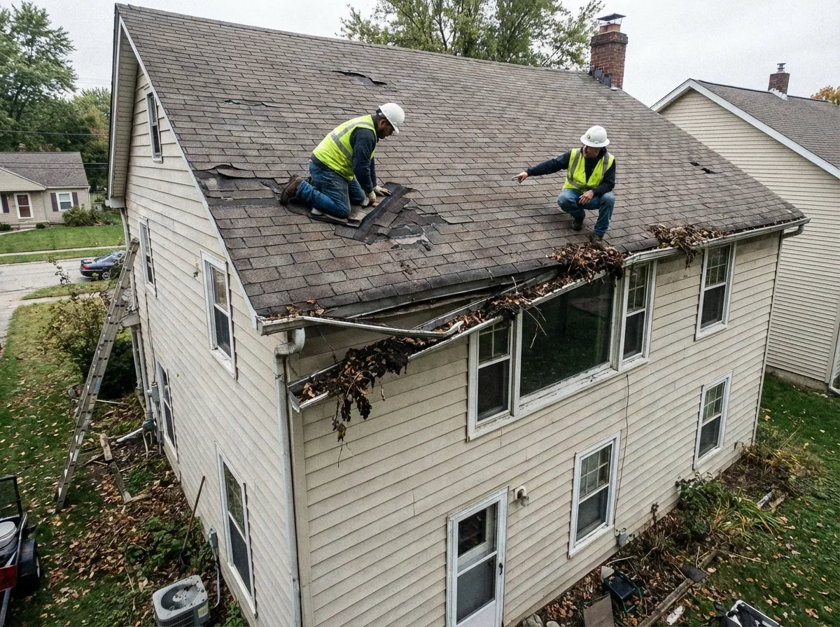 Overflowing gutters signal potential roof damage, schedule your commercial inspection today