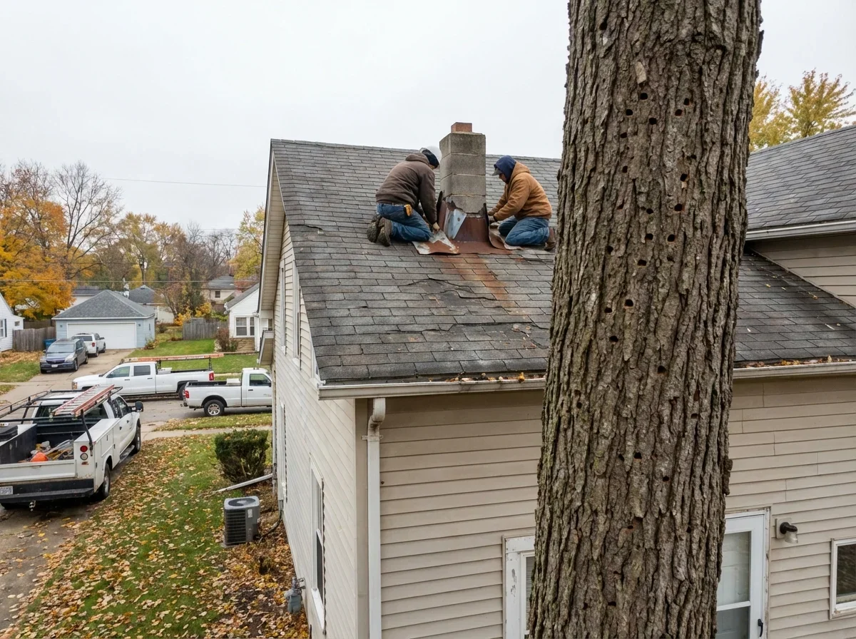 Emerald ash borer damage weakens ash tree: protect your home with expert flashing repair