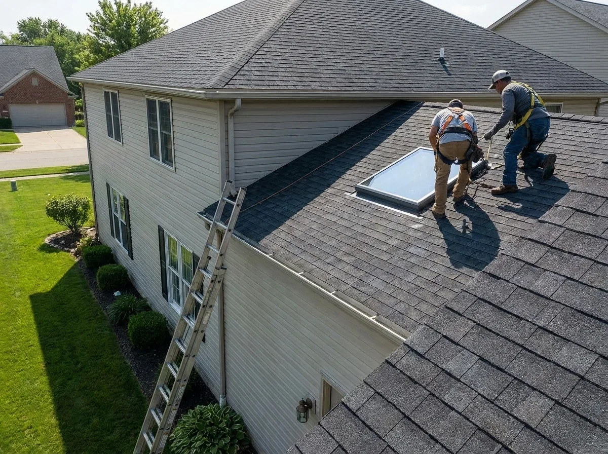 Bathing this room in natural light, expertly installed skylight perfection